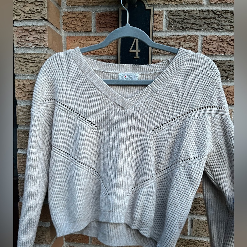Brown cropped sweater